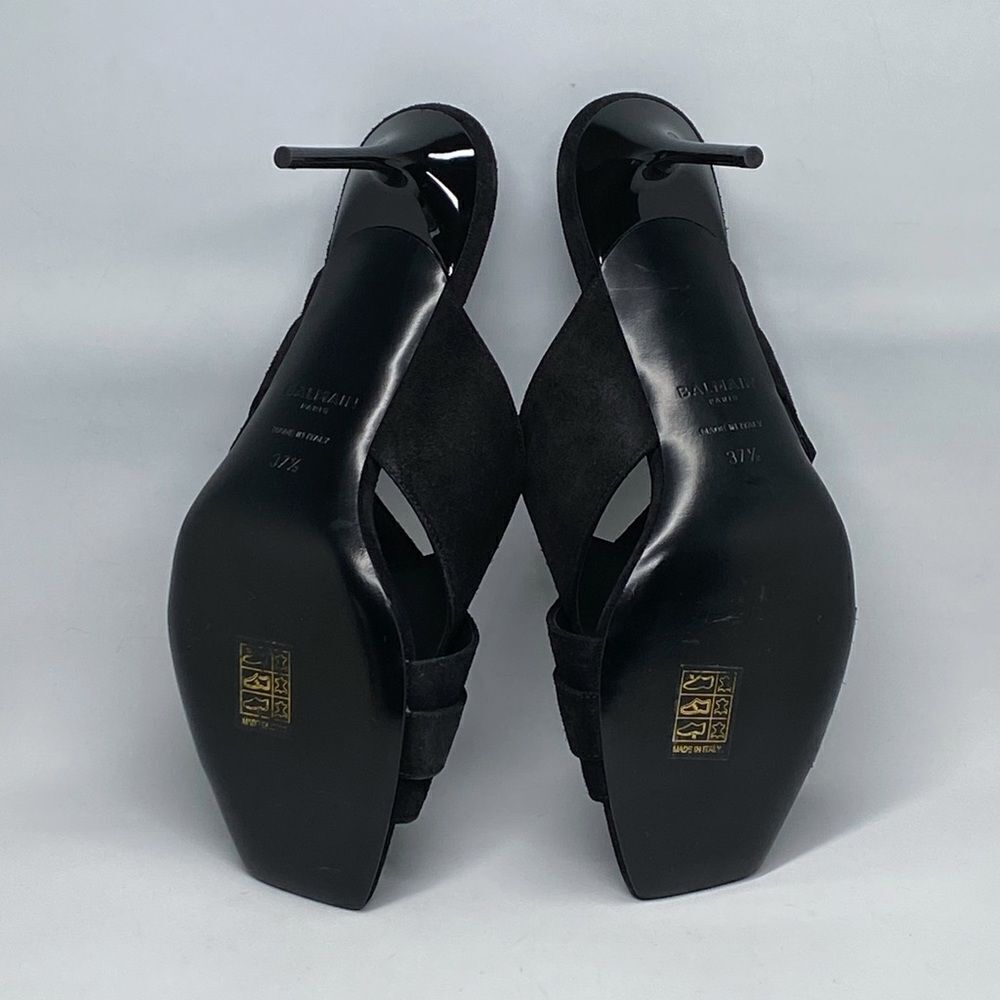 Balmain Uma Mules In Suede Leather size 37.5 - Picture 13 of 15